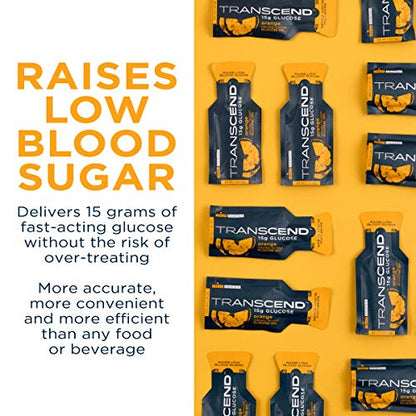 Transcend Glucose Gel Packs - Orange, 60 Pack (1.1oz Each) - FSA/HSA