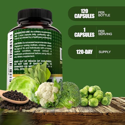 NutriFlair DIM Supplement 400mg with Bioperine, 120 Capsules - Diindolylmethane NutriFlair