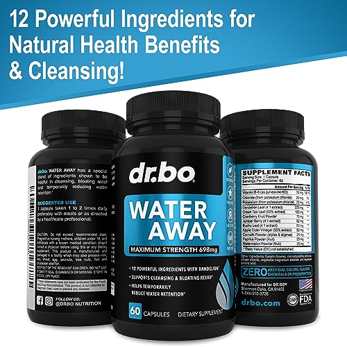 Water Pills Diuretics for Water Retention - Natural Water Away Pills Herbal Diuretic Supplements