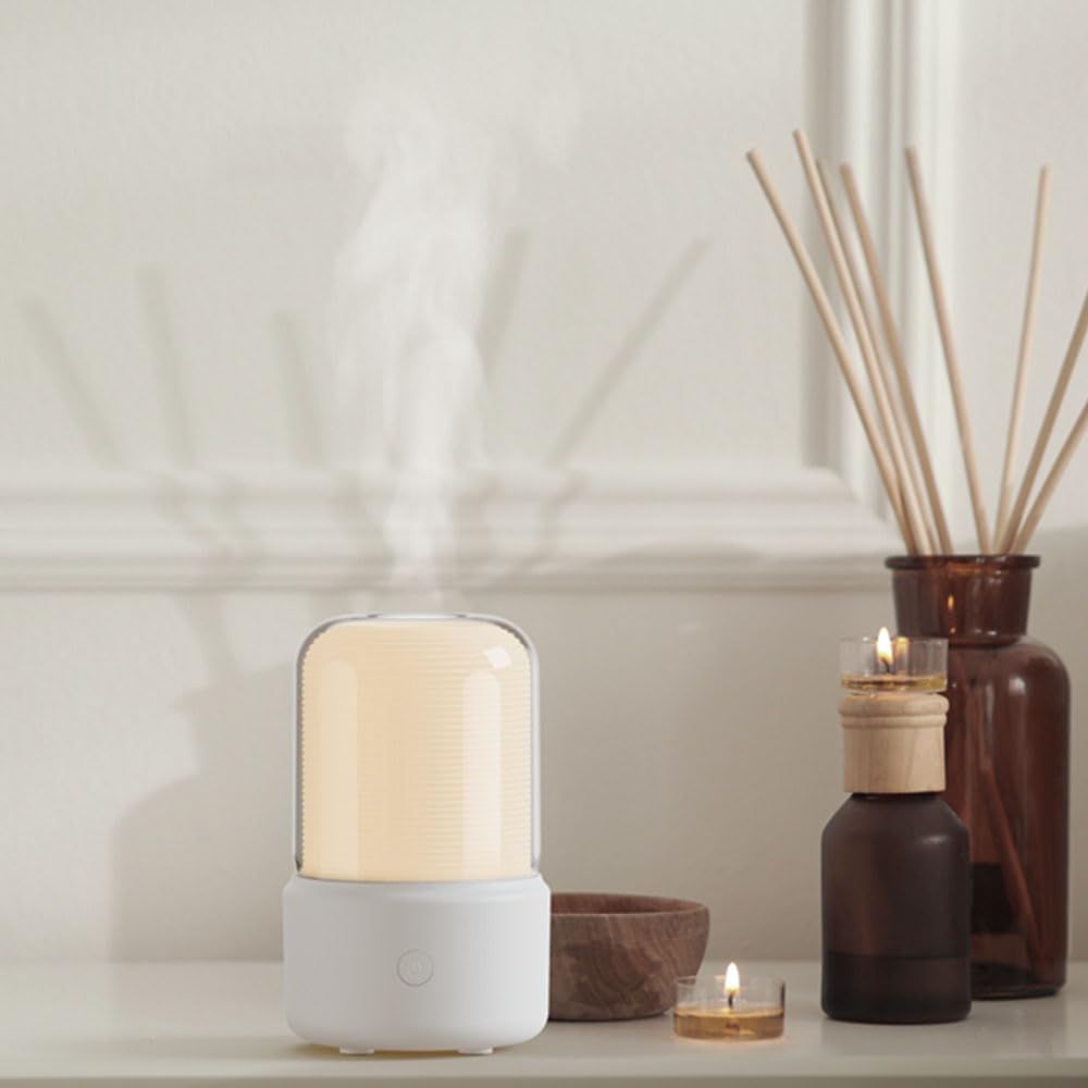 Candlelight Flame Air Diffuser,Portable Essential Oil Diffuser Noiseless 120ML Aroma Diffuser Waterless