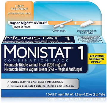 Monistat 1-Day | Day or Night Combination | Yeast Infection Treatment, Prefilled, 1 Pack