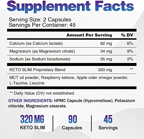 Keto Diet Pills Plus Apple Cider Vinegar - Exogenous Ketones Supplement for women men