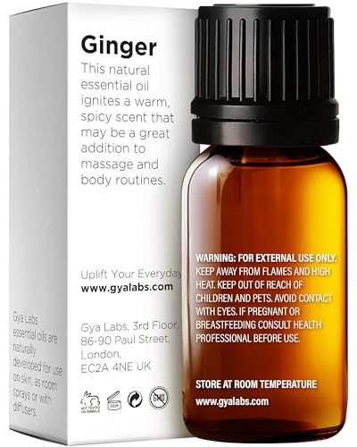 Gya Labs Ginger Oil for Comfort - Natural Ginger Essential Oil for Massage Oil - Ginger Oil