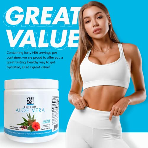 Yes You Can! Organic Aloe Vera Drink Mix - Super Greens Powder - Energy Drink Powder