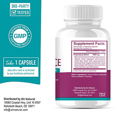 ELi natural ESTROESSENCE Capsule for Women - Female Hormone Balance Supplement Menopause