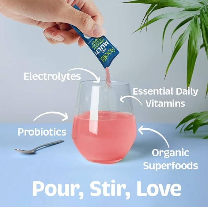 Root'd Prenatal & His Multivitamin Powder Bundle with 3X Electrolytes for Mummy & Daddy Root'd