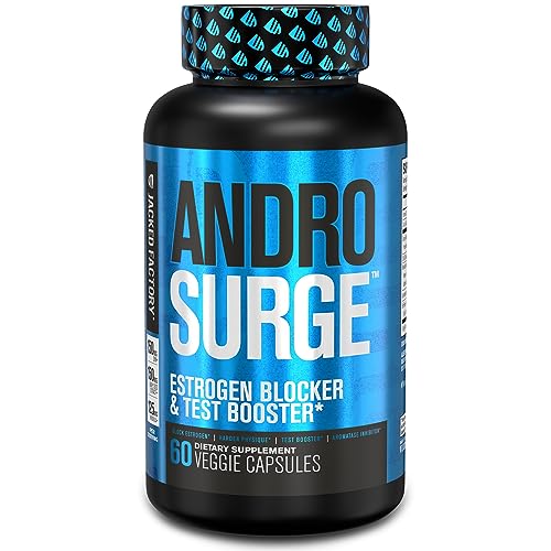 Jacked Factory Androsurge Estrogen Blocker & Testosterone Booster for Men -Grade Anti