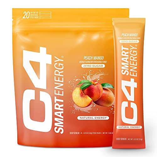 C4 Smart Energy Powder Stick Packs - Sugar Free Performance Fuel & Nootropic Brain 