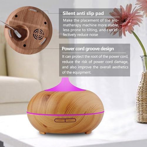 Essential Oil Diffuser, Aromatherapy humidifier, ultrasonic Cold Mist humidifier, 4 Timing Settings TinasChoice