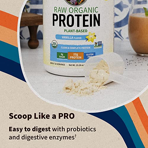 Garden of Life Organic Vegan Vanilla Protein Powder 22g Complete Plant Based Raw Protein