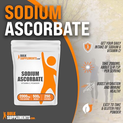 BulkSupplements.com Sodium Ascorbate Powder - Antioxidant Powder - Sodium Ascorbate Bulksupplements