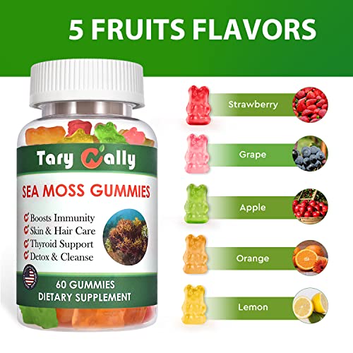 Tary Nally Sea Moss Gummies, Organic Irish Sea Moss Gummies for Adults & Kids Tary Nally