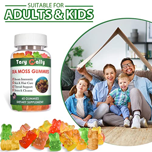 Tary Nally Sea Moss Gummies, Organic Irish Sea Moss Gummies for Adults & Kids Tary Nally