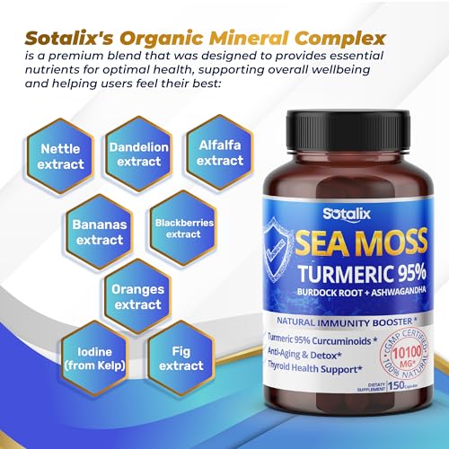 Sotalix Sea Moss Capsule 10100mg with Ashwagandha, Burdock Root, Bladderwrack SOTALIX SUPPLEMENT