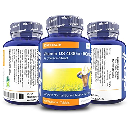 Vitamin D 4000iu 360 Micro Tablets. Vegetarian Society Approved. 12 Months Supply