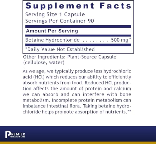 Premier Research Labs – Premier HCL | Superior Digestive Support; Supports Whole Body Detox Premier Research Labs
