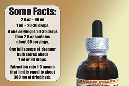 HawaiiPharm Rhodiola Liquid Extract, Organic Rhodiola (Rhodiola Rosea) Tincture 4 oz