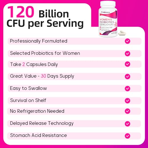 120 Billion CFU Probiotic - Menopause Support Probiotics for Women, 13-in-1 Natural