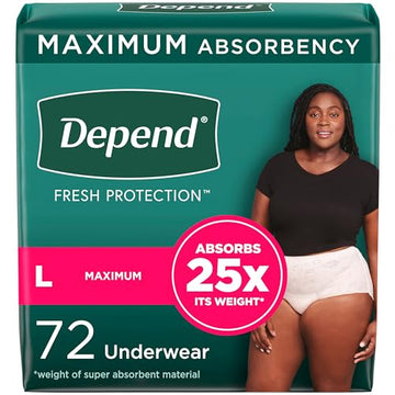 Depend Fresh Protection Adult Incontinence Underwear for Women Depend