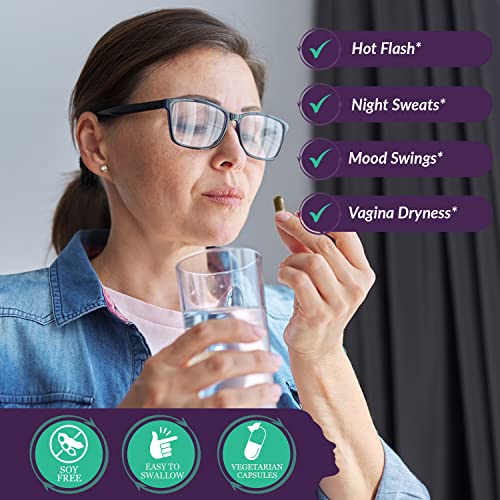 HERBIA Natural Menopause and PMS Supplement - Hormonal Balance, Estrogen-Free Herbal HERBIA