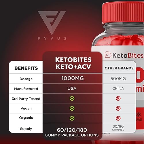 (2 Pack) Keto Bites ACV Gummies, KetoBites Keto ACV Gummies Advanced Weight Loss