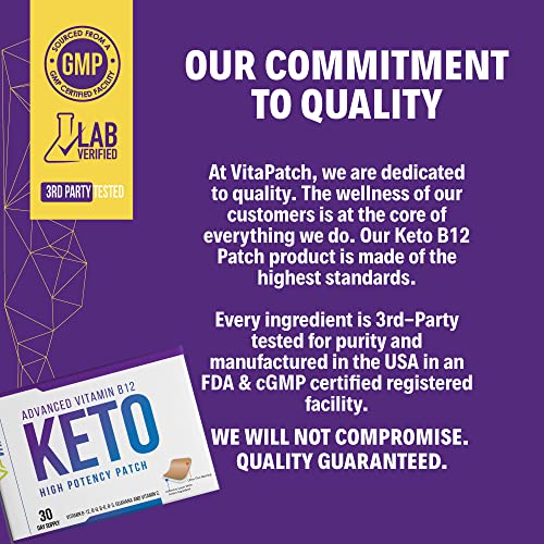 VitaPatch Keto Patch with B12 Methylcobalamin and Vitamin Guarana B12 Patch for Energy