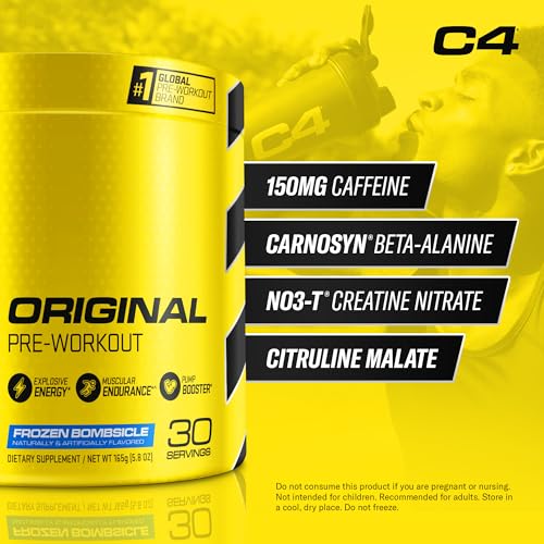 Cellucor C4 Original Pre Workout Powder Frozen Bombsicle Sugar Free Preworkout Cellucor