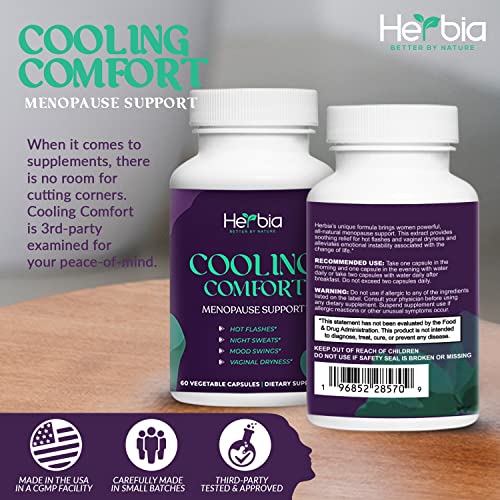 HERBIA Natural Menopause and PMS Supplement - Hormonal Balance, Estrogen-Free Herbal HERBIA