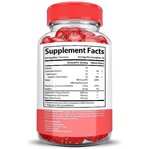 Keto Bites Keto ACV Gummies Extreme Formula 2000MG Vegan Non GMO with Pomegranate