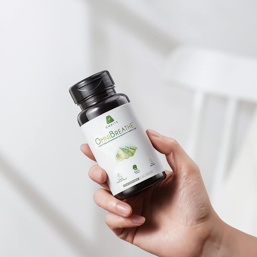 OmniBreathe for Lung Cleanse Detox Respiratory Wellness - Help Reduce Mucus & Cough for All Kinds Omnite