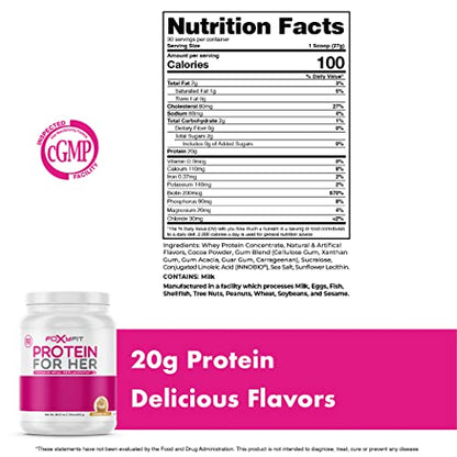 FoxyFit Protein for Her, Caramel Mocha Whey Protein Powder with CLA and Biotin
