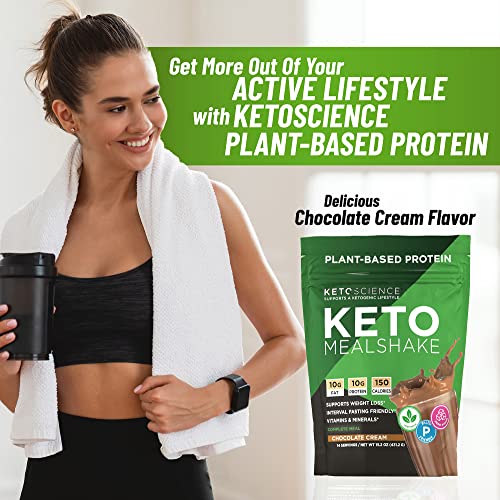 Keto Science Plant Based Protein, Keto Meal Shake, Supports Weight Management Keto Science