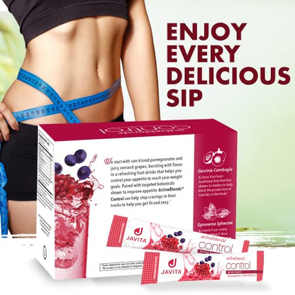 Javita ActiveBlendz Control Fruit Powder Drink Instant Beverage Made w/Pomegranate