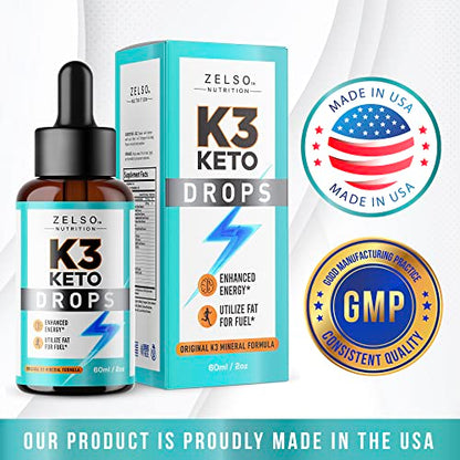K3 Keto Drops for Weight Loss - Fat Burner & Metabolism Booster | Advanced Keto Carb