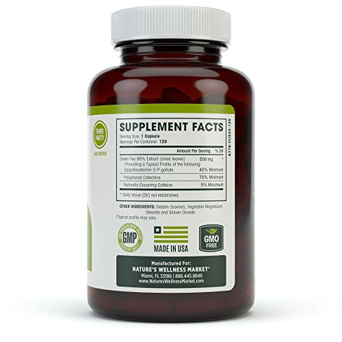 Green Tea Extract 98% Standardized with EGCG | Healthy Weight Support, Metabolism