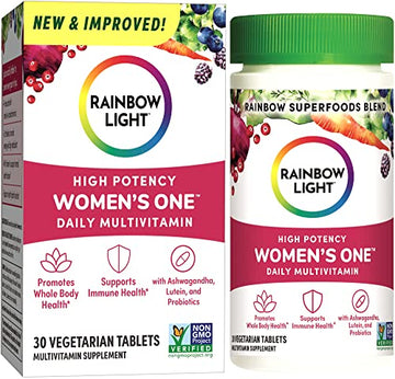 Rainbow Light Multivitamin for Women, Vitamin C, D & Zinc, Probiotics, Women’s One 