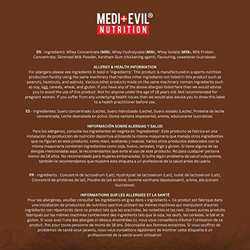 Medi-Evil Nutrition Whey Dynamic Protein, Cookies and Cream Flavour, 2kg, 66 Servings