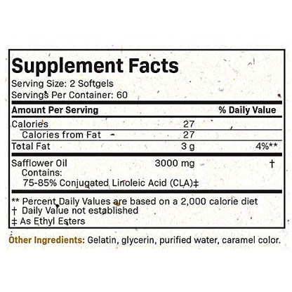 Futurebiotics CLA 3000 Extra High Potency - Non-Stimulating Conjugated Linoleic Acid
