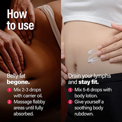 H’ana Pure Ginger Oil for Belly Fat & Pain - 100% Natural Therapeutic Grade Ginger Essentia