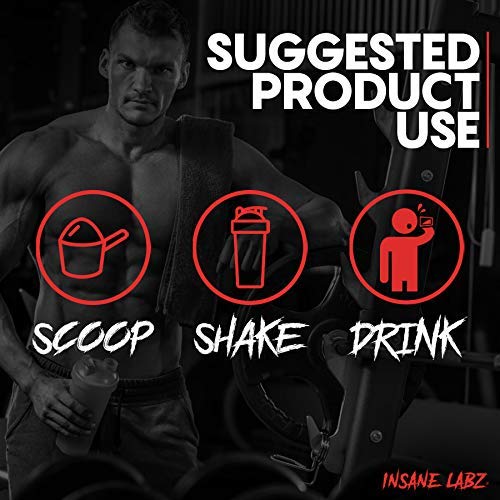 Insane Labz Psychotic Black Edition Mid Stimulant Pre Workout Powder, Energy Focus