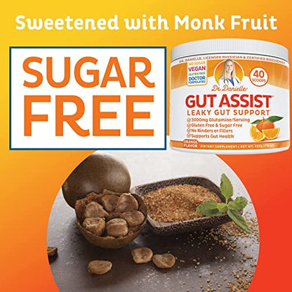Doctor Danielle Gut Assist - Leaky Gut Repair Supplement Powder - Glutamine