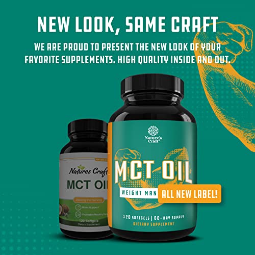 C8 MCT Coconut Oil Softgels - MCT Oil Keto Pills with Caprylic Acid Coconut Oil Natures Craft