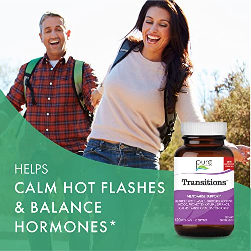 Pure Essence Labs Transitions Vitamins for Women, Natural Menopause Relief Supplement PURE ESSENCE LABS