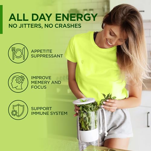 Green Tea Extract-Natural Appetite Suppressant for Weight Loss for Women and Men-Green