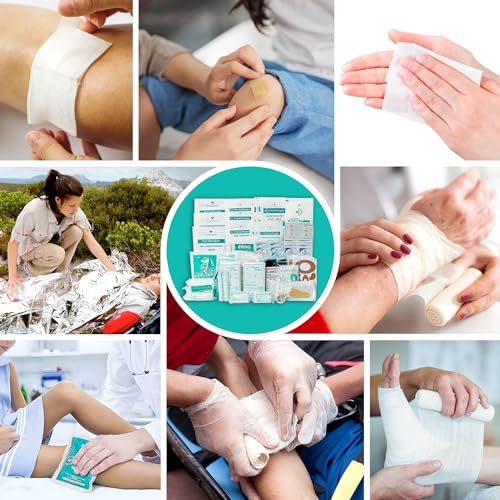 General Medi 160 Piece First Aid Kit Bag Refill Kit - Includes Eyewash, Instant Cold Pack