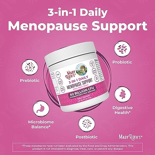 MaryRuth Organics 3-in-1 Menopause Support Powder, Menopause Supplement for Women MaryRuth Organics