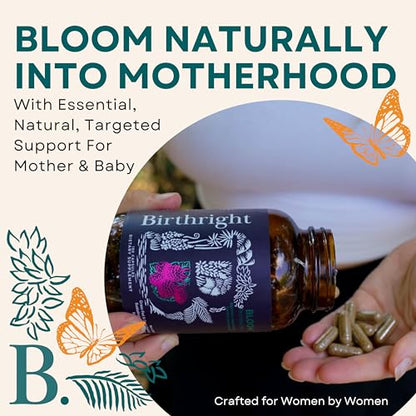 Birthright Complete Prenatal Supplement for Fetal Development… Folate, Choline + DHA