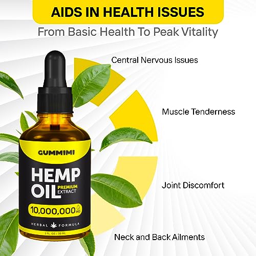 GummiMi Оrganic Hеmp Oil 10 000 000 mg - Natural Drops - Rich in Vitamins B, C, E