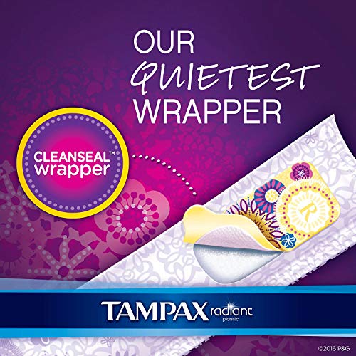 Tampax 29936 Radiant Tampons Regular Super, 84 Count (Pack of 1) Tampax